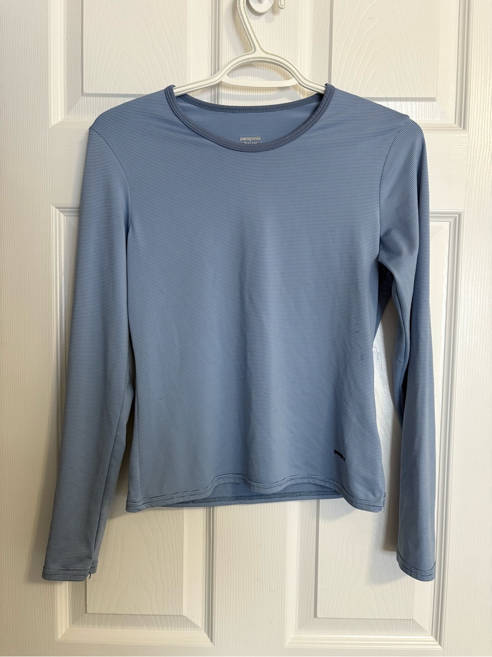 Patagonia Women’s Long-Sleeve Tee in Light Blue